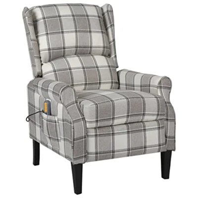 Imagen de vidaXL Silla de Masaje reclinable, Color Gris