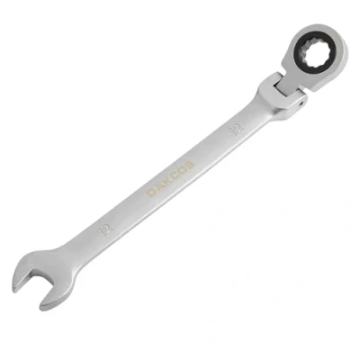 Imagen de DAKCOS Llave combinada flexible fija con carraca 12mm de trinquete articulada, Cr V