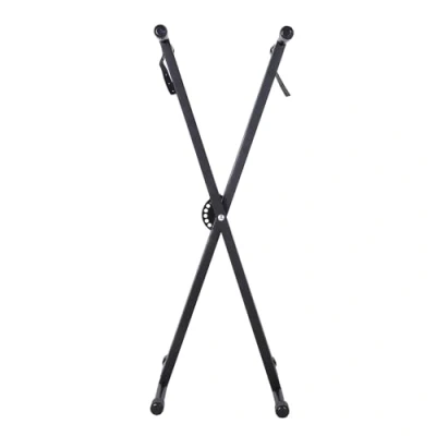 Imagen de soporte para teclado de una sola capa, piano con doble tubo en forma X, metal, altamente ajustable instrumento