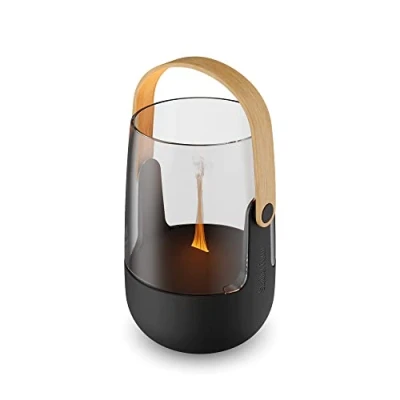 Imagen de Stadler Form Sophie Little Difusor de Aroma y Farol con batería hasta 7 Horas, para Interior Exterior, Efecto Llama, aceites Esenciales, Color Negro Mango bambú