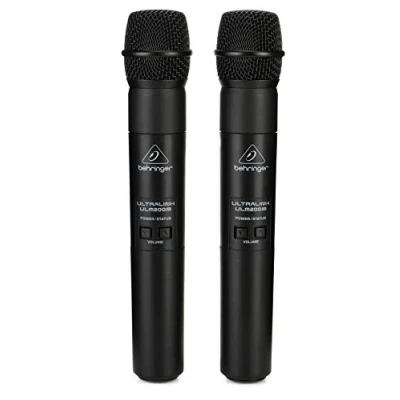 Imagen de Behringer ULTRALINK ULM202USB Sistema inalámbrico digital de alto rendimiento 2,4 GHz con 2 micrófonos mano y receptor USB modo dual