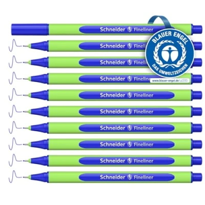 Imagen de Schneider Fineliner Line up 04, Color azul, 10 Unidades SH191003