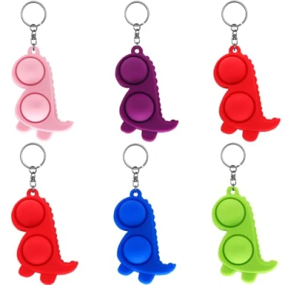 Imagen de Steemjoey 6 PCS Pop Fidget it Toys, Silicona Juguete Llavero, Squeeze Bubble Fidget, Juguetes de Descompresión, Sensoriales para TDAH, Alivio del Estrés Autismo Niños Adultos