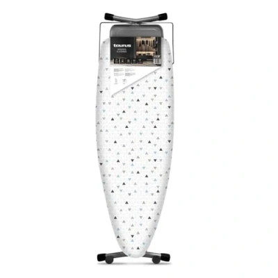 Imagen de Taurus Tabla de planchar Argenta Elegance Plegable Fácil almacenaje Apta para centros planchado Altura regulable 98 cm sentado 100% algodón 130x48cm