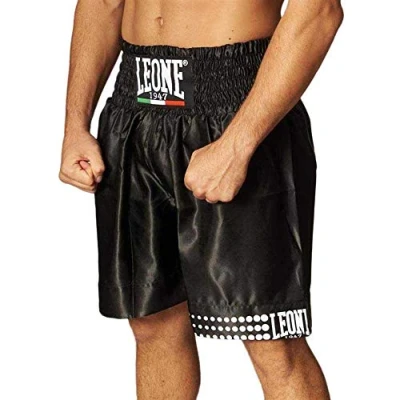Imagen de LEONE 1947, Pantalones Cortos De Boxeo, Unisex Adulto, Negro, S, AB737