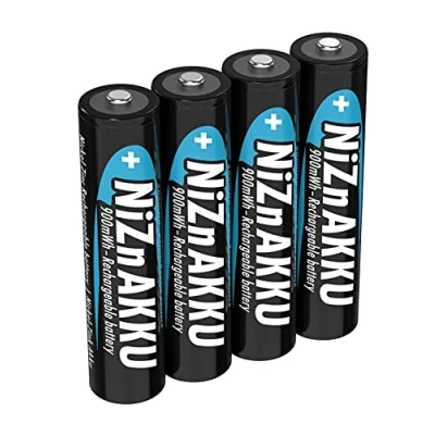 Imagen de ANSMANN Micro NiZn Baterías AAA, 1,6V, 900mWh, 4 Pilas Recargables