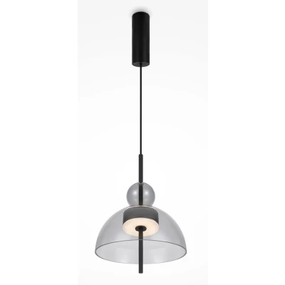 Imagen de Maytoni Bangkok, forma de bola, gris claro, Ø 25 cm, cristal
