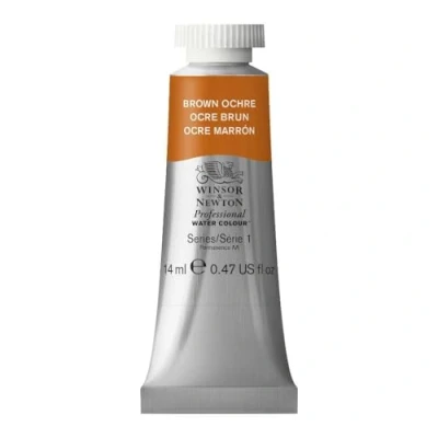Imagen de Winsor &amp; Newton Acuarela Profesional Pintura de Acuarela, Alta Luminosidad, Resistente a la Luz, Calidad Archivo, Tubo 14 ML, Color Ocre Marrón