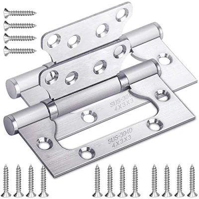 Imagen de Bisagras de Acero Inoxidable 2Piezas Bisagra Plegables 304 Rodamiento Bolas para Puertas Casa Puerta Antirrobo