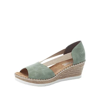 Imagen de Rieker 619x1, Sandalia Mujer, Verde, 41 EU