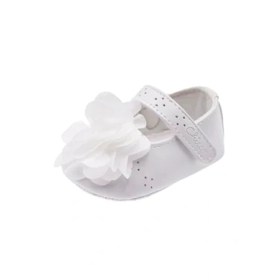 Imagen de Chicco Bailarinas con hebilla para niños, Talla: 15, White Zapatos