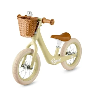Imagen de , VertKinderkraft Rapid 2 Bicicleta Sin Pedales Rapid, De Equilibrio, Partir 3 Años, Sólida, para los Niñas y Niños, Segura, Ajustable, Solo 3.7 kg, Retro, Verde