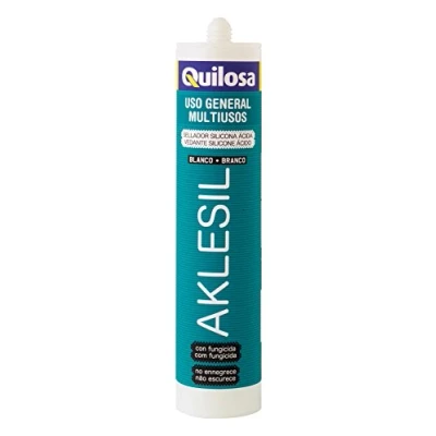Imagen de Quilosa Aklesil Sellador de silicona ácida, color blanco