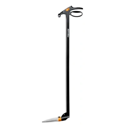 Imagen de Fiskars Tijeras para hierba de largo alcance Servo System, Longitud: 100 cm, Cuchillas acero/Mango plástico, Negro/Naranja, GS46, 1000590