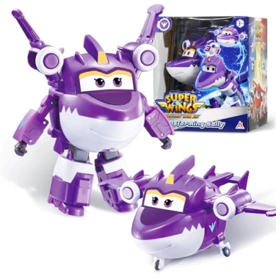 Imagen de Super Wings Juguetes Transformers Sally, Figura de acción 2 en 1, Juguete Robot avión 12,7 cm, transformable, Adecuado para niños y niñas a Partir 3 años