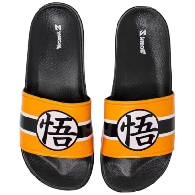 Imagen de Dragon Ball Z Pantuflas para hombre, Naranja, 13.5 Wide