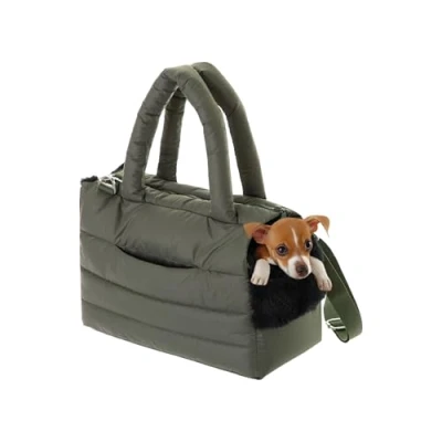Imagen de bolsa para perros, cachorros, perros pequeños y medianos, gato S hasta 5 kg, viajes, transporte con mosquetón, transportín de