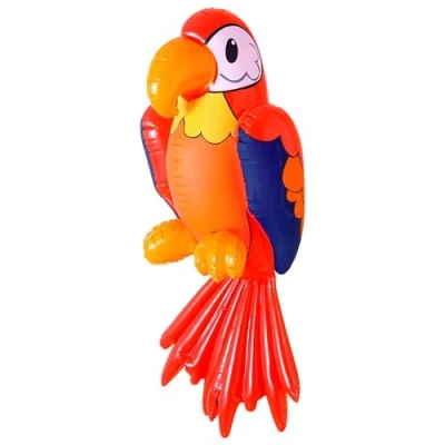 Imagen de W WIDMANN MILANO Party Fashion 2465P Loro hinchable, tamaño aprox. 60 cm, decoración, fiesta temática, carnaval
