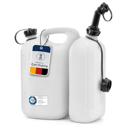 Imagen de Hünersdorff Bidón doble ECO 5,5+3 L, PEAD Color natural, homologación UN, accesorios negros
