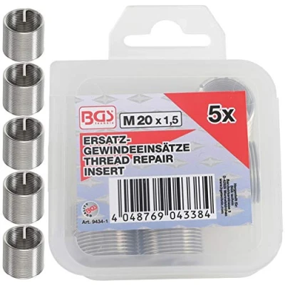 Imagen de BGS 9434 1 Insertos roscados de repuesto M20 x 1,5 mm 5 piezas