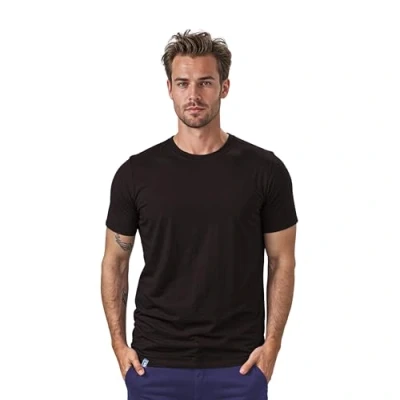 Imagen de ALPIN LOACKER Camisetas Manga Corta Hombre de 100% Lana Merino, Camiseta termica Hombre, para Deporte, Trekking, Gym, Esquí, Negro L