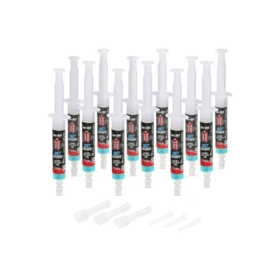 Imagen de 1000 Miglia BKR 4102 WET CERAMICO Lubricante Cadena de Bici 144 ml (12x12 ml), senderos húmedos, mojados y embarrados, Jeringas con aplicadores Drop Huggie System, fórmula fluorescente perfumada