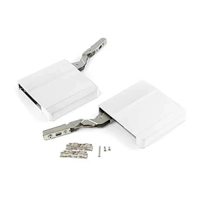 Imagen de Emuca Compás para puertas elevables, Amortiguador con fuerza 480 1.250, Acero y plástico, Blanco