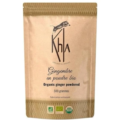 Imagen de KHLA Polvo de jengibre Orgánico y Comercio Justo Bolsa 500g