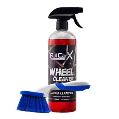 Imagen de AutoFullCar Kit Economy Limpieza llantas FullCarX Limpiallantas 750 ml Cepillo especial
