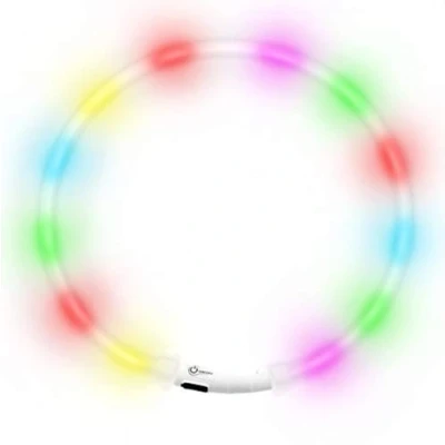 Imagen de NEO+ Visibilidad y Seguridad mejoradas para Perros Collar de LED USB Recargable. Se Conecta a los Dispositivos. El Perro será más Visible Seguro. Talla única Todos