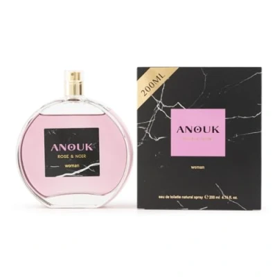 Imagen de ANOUK Rose &amp; Noir, Colonia Mujer, 200 ml, Perfume Formato Spray, Eau de Toilette Natural y Femenina, Aroma Dulce Floral, Fragancia Fresca, Delicada Larga Duración