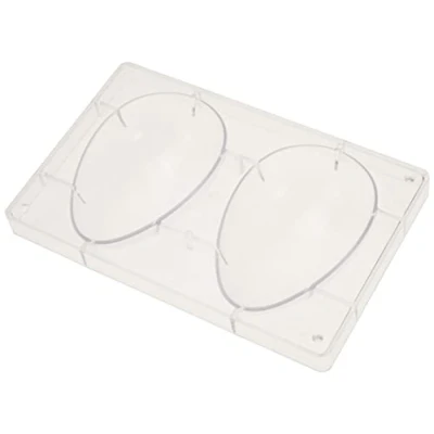 Imagen de DECORA 0050054 Molde para Huevos de Chocolate en Policarbonato 2 Cavidades 150 x 100 mm, Ideal Preparar Chocolates Brillantes y Crujientes, Diseño Profesional