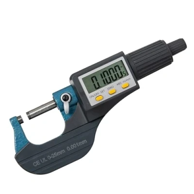 Imagen de Beslands Digital micrómetro 0 25mm Precisión 0.001mm Electrónica Micro Calibre inch/metric Herramientas de medición del diámetro exterior