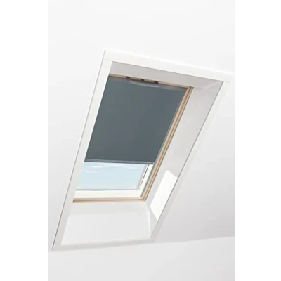 Imagen de Roto Estor Opaco Original ZRV Casi Completo, riel de guía Plateado para Ventanas tejado Serie Q con tamaño 114/078 11/07 Color Gris Oscuro