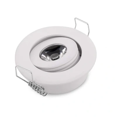Imagen de JOYINLED Paquete de 10 mini focos LED 3 W, color blanco, redondos, luces para gabinete, accesorios iluminación 6000 K + controlador