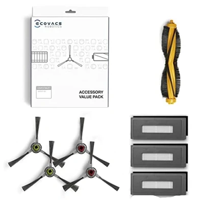 Imagen de ECOVACS Kit Buddy (cepillo principal, cepillo lateral, filtro) DEEBOT T9/T9+/N8 PRO/N8 PRO+/N8/N8+/NEO/T8/T8+/T8 AIVI/920/950/N7, blanco, negro y azul
