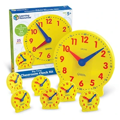 Imagen de Learning Resources Kit de relojes para el aula Big Time