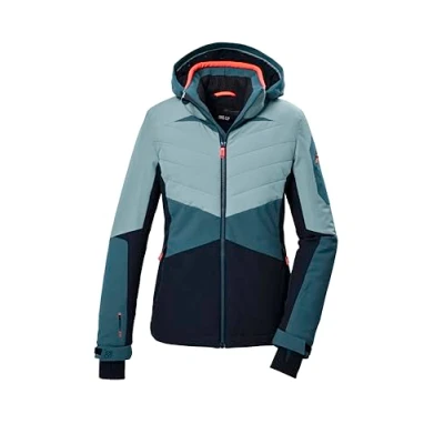 Imagen de killtec Mujer Chaqueta de esquí/chaqueta funcional con capucha cremallera y protección contra la nieve KSW 34 WMN SKI JCKT, hell eisblau, 44, 41967 000