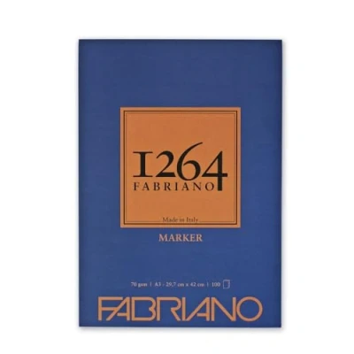 Imagen de Fabriano 19100641 Honsell 19100640 Bloc de dibujo (70 g/m², papel DIN extrablanco, semitransparente, para rotuladores a base alcohol, disolvente y agua, 100 hojas)