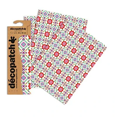 Imagen de Decopatch Papel simétrica brillante (Pack de 3 hojas)