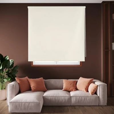 Imagen de Blindecor Draco Estor enrollable opaco liso Beige, 120 x 230 cm (Ancho por Alto). Tamaño de la Tela 117 225 cm. Estores térmicos blackout