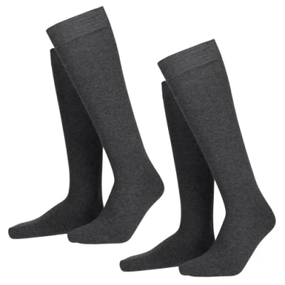 Imagen de Hudson Only Doppelpack Calcetines Altos, Grau (Grau Mel. 0550), 43/46 (Talla Fabricante: 43/46) para Hombre