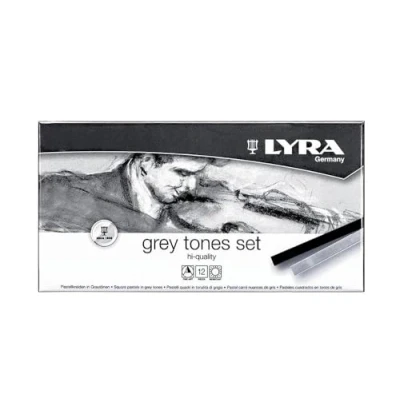 Imagen de LYRA 5641122 Pack de 12 tizas artísticas, color gris