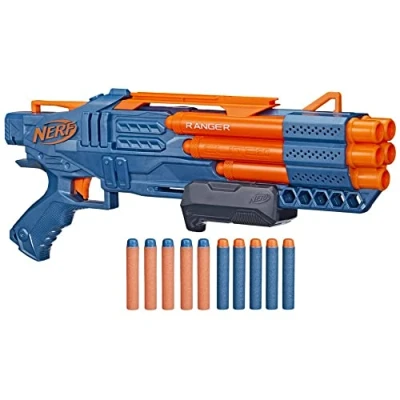 Imagen de Nerf Elite 2.0 Ranger PD 5, Lanzador con 5 cañones, Portadardos Integrado y Capacidad de personalización, Multicolor, 10 Dardos incluidos