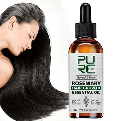 Imagen de Aceite romero orgánico puro para el cabello Masajeador cuero cabelludo 50 ml, todo tipo cabello, puntas abiertas y seco, Sysdisen
