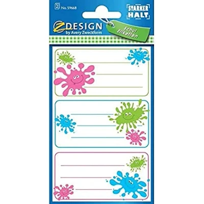 Imagen de Avery Zweckform libro etiqueta Papel 76 X 120 Mm 2BG, diseño klecks und weg