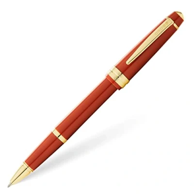 Imagen de Cross AT0745 13 Bolígrafo Roller Ball Bailey Light con Detalles en Oro, Ámbar