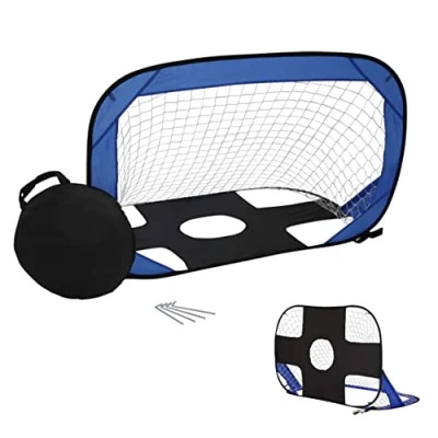 Imagen de Portería de fútbol para jardín (Mini niños). Plegable con Red. Estable, portátil y Desmontable: se Monta como una Tienda campaña. Tamaño: 120x80cm