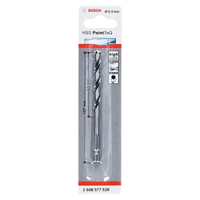 Imagen de Bosch Professional Brocas de vástago hexagonal PointTeQ , para metal, diámetro: 6.5 mm, ¼&quot;, accesorios taladro impacto y atornillador