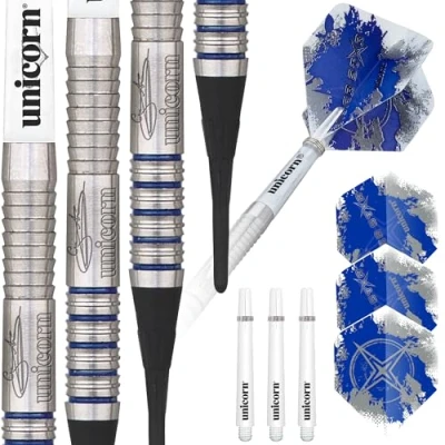 Imagen de Unicorn Star Gary Anderson Soft Tip Dardos, Hombre, Plata, Size 17G/44.96 mm